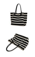 Bolso de Mano Lazy Wind Holiday Bolso de Lona Portátil de Gran Capacidad con Tiras Blancas y Negras para las Axilas - details 12