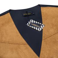 Chaleco informal de gamuza sintética de vaquero occidental para hombre, chaleco ajustado con cuello en V para ciclismo de motor y graduación, ropa social para hombre - details 6