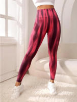 Pantalones de yoga sin costuras Tie-dye Aurora hip, pantalones de chándal de cintura ajustada, senderismo, deportes al aire libre necesarios - details 19