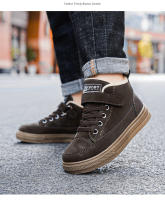 Zapatos informales para niños, zapatillas altas, zapatos deportivos para niños, zapatillas de nieve planas suaves y ligeras de piel cálida para invierno, zapatos de algodón para niños - details 22