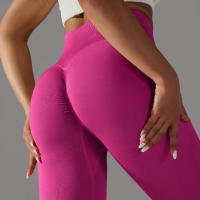 Leggings de yoga sin costuras para mujer, ropa deportiva de entrenamiento, pantalones deportivos de cintura alta - details 30