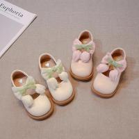 Zapatos de cuero para niños y niñas, zapatillas versátiles informales antideslizantes con lazo de princesa, fondo suave, a la moda, novedad de otoño, 2024 - details 1