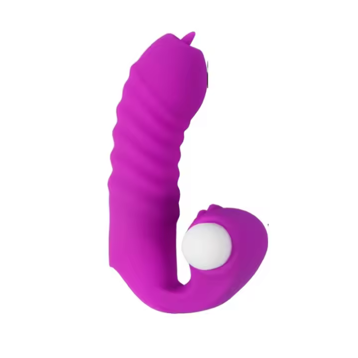 Juguetes sexuales, productos para adultos Lamendo la lengua Cubierta de dedo erótica vibrante Productos de coqueteo para parejas Masturbador femenino - 1