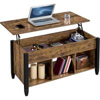 Mesa de Café Elevable con Cajón Estilo Moderno para Sala Patas de Madera Maciza - details 0