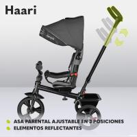 Haari Bicicleta 2 en 1 Menores hasta 25 kg 1,5-5 años Triciclo- Carrito Cesta espaciosa, Bolsa y portavasos Cinturones de 3 Puntos con Fundas Toldo Reposapiés Azul Oscuro - details 15