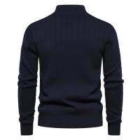 Día del padre 2025 nuevo Otoño Invierno suéteres con cremallera para hombres de alta calidad cálido cuello alto suéter de punto de algodón para hombres - details 3