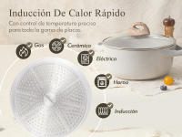 Juego de Sartenes de Cocina Carote Antiadherentes para Placa de Inducción Juego de Baterías de 7 Piezas Material de Granito Superficie de Antiadherencia - details 4