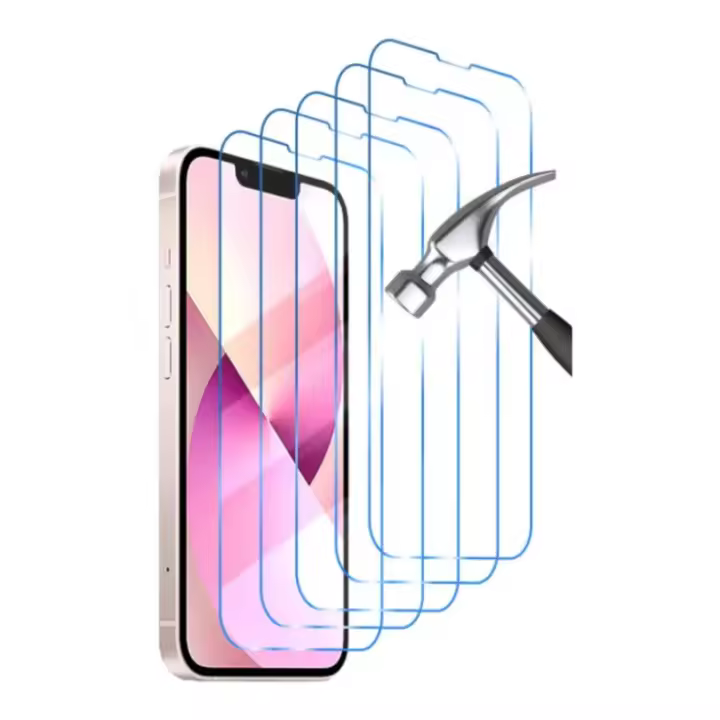 Protector de pantalla de vidrio templado para IPhone, modelos 14, 13, 12, 11 Pro Max, 12Mini, 13Mini, 7, 8 Plus, SE, X, XS, XR, 14Pro, 2 a 5 unidades - 1