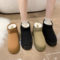 Botas de nieve de suela gruesa para mujer, zapatos de lana de piel de oveja auténtica, con plataforma de lujo, novedad de invierno, 2023 - details 6