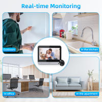 Cámara de puerta inteligente con WiFi, mirilla de vídeo con visión nocturna, PIR, detección de movimiento, visor de puerta, 1080P, 4,3 pulgadas, Tuya, Alexa - details 7