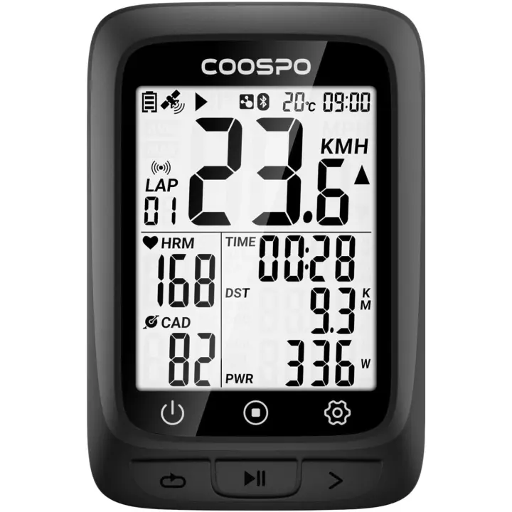COOSPO BC107 GPS para Bicicleta Ant+/ BLE5.0 Pantalla de 2,4" Impermeable IP67 - 1
