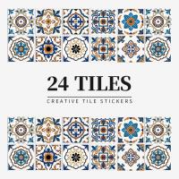 Pegatina autoadhesiva antiaceite para cocina, calcomanía de pared impermeable para armario de azulejos de cerámica de alta temperatura, 24 piezas - details 1
