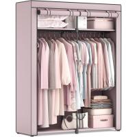 Armario de Tela Portátil Barras para Colgar, Perchero, Plegable, Guardarropa para Dormitorio, Estudio 140 x 43 x 174 cm, Gris RYG02GY - details 35