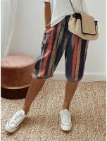 Pantalones Casuales de Verano de Algodón Lino Pantalones Cortos de Moda Callejera para Mujeres - details 4