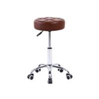 Taburete rodante Regulable en Altura, Taburete Giratorio con reposapiés, Estilo Metal Industrial Moderno, de Cuero PU Negro (Azul) - details 8