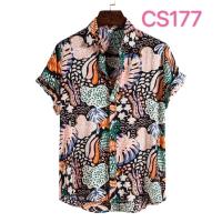 Camisa ajustada de manga corta para hombre, ropa informal con estampado grande, novedad de verano, 2021 - details 30