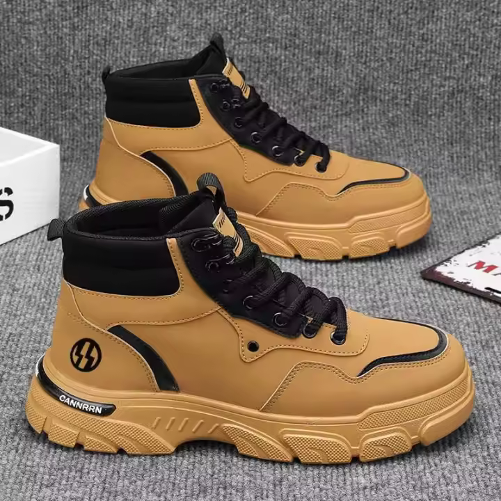 Zapatos altos otoño 2024 nuevas botas cortas de suela gruesa para hombres - 1