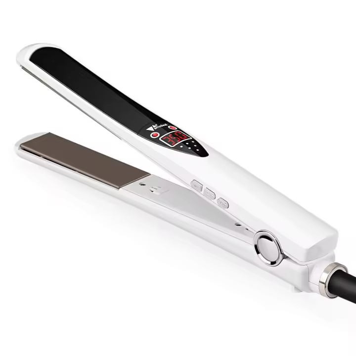 Plancha de pelo RUCHA, placas de titanio, planchas planas, rizador de calentamiento rápido profesional MCH para cabello de mujer - 1