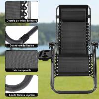 Set de Exteriores Plegable y Reclinable Tumbonas de Acero Ligero con Mesita - details 16
