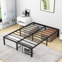 Cama con Plataforma de Metal, Marco de Cama de 140 x 200 cm, Cama de Metal con somier de láminas de Metal, Moderna Cama de Metal para Adultos, niños, Adolescentes, fácil Montaje - details 50