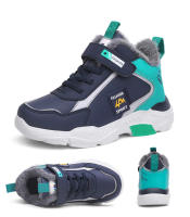 Zapatos para correr al aire libre para niños, zapatillas de deporte cálidas de invierno para niños, zapatos deportivos informales de cuero impermeables, zapatillas antideslizantes para nieve - details 24