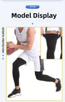 Manga de Compresión de Rodilla de Alta Elasticidad - Transpirable, Absorbe la Humedad, Almohadilla Deportiva para Correr, Ciclismo y Baloncesto - Protección Solar, Pide una Talla Más Grande - details 11