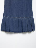 Vestido Plisado para Mujer OUWU Cuello Redondo, Sin Mangas, Cinturón, Dobladillo Suelto, Cremallera Invisible, Minifalda, Primavera Y Verano - details 4