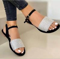 Sandalias planas de PU para mujer, zapatos de talla grande, Beige, negro, 43, 42, 41, 40 - details 3