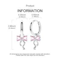 Pendientes LAZA de Plata de Ley 925, Joyería de Aro con Brillantes, Pendientes Colgantes con Forma de Corazón, Regalo de Boda para Mujer, Regalo de Aniversario - details 17