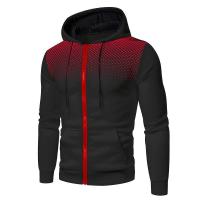 Conjunto deportivo informal para hombre con chaqueta de forro polar y pantalones con cierre de cremallera, estilo europeo y americano, color sólido, otoño invierno - details 5