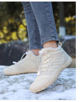 Botas de nieve de lana gruesa, zapatos individuales impermeables y antideslizantes, zapatos de algodón antideslizantes para usar descalzo. - details 19