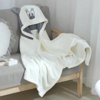Toalla de baño para niños, poncho de secado rápido, albornoz de terciopelo coral con capucha para bebé - details 3