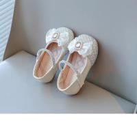 Zapatos de moda para niñas pequeñas para fiesta de boda, cuentas de perlas brillantes con gran brillo de cristal, zapatos planos para niños Mary Janes Sweet - details 6