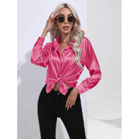Camisa de satén para mujer, blusa de manga larga, nuevo estilo primavera/verano, ropa de mujer - details 3