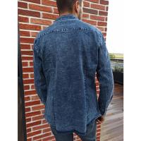 Camisas vaqueras para hombre, camisas desgastadas lavadas de calidad, talla europea, otoño e invierno, 2024 - details 2