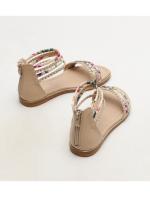 Sandalias planas romanas 2025, nuevas sandalias casuales de moda para mujer, para vacaciones, viajes, playa con flores. - details 2