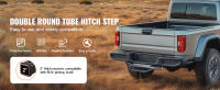SucceBuy Escalón de enganche para receptor de 2", capacidad de carga de 350 libras, construcción de acero, protector de parachoques trasero con bloqueo de pasador, ajuste universal para camioneta SUV, remolque - details 0