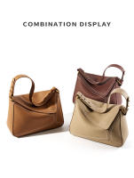 Bolso de Hombro Geométrico de Cuero Genuino Bolso Cruzado de Cuero de Vaca de Primera Capa para Viajeros - details 22