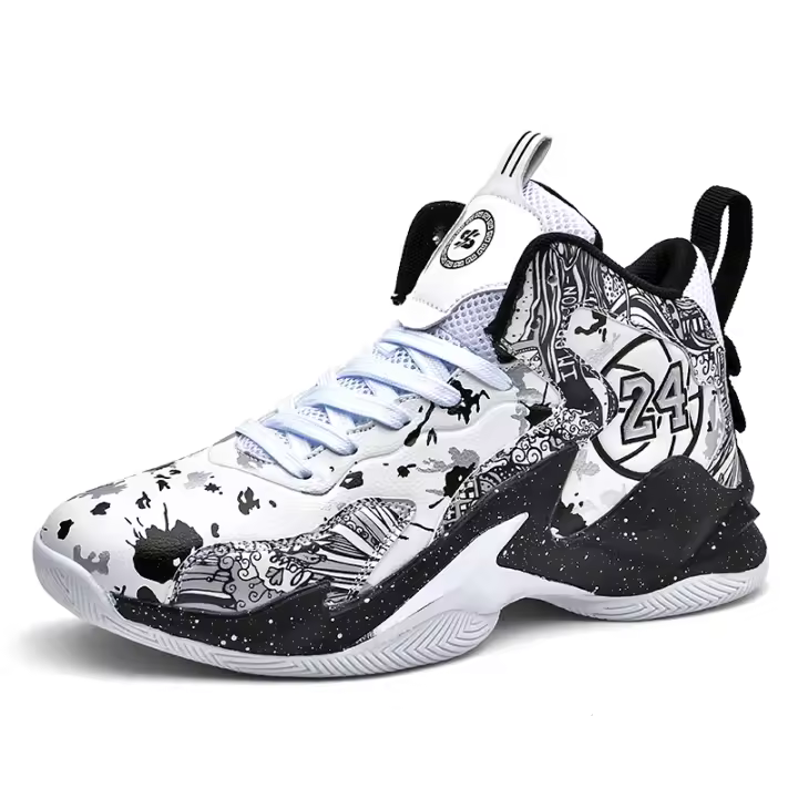 Zapatillas de baloncesto antideslizantes para hombre, zapatos deportivos transpirables de alta calidad con amortiguación, zapatillas atléticas cómodas para entrenamiento al aire libre - 1