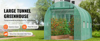 SucceBuy Invernadero con túnel para caminar, túnel para invernadero con casa de aro, casa caliente para plantas con marco de acero galvanizado, cubierta de PE verde - details 0