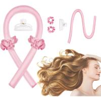 Rizador De Pelo Sin Calor, Varilla Para Rizar De Gel, Rulos Flexibles Ondas Sin Calor, rizadores De Pelo Sin Calor (Rosa) - details 0