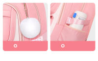 Mochila Escolar para Niñas OKKID Capacidad Grande, Múltiples Bolsillos, Diseño Rosa Lindo - details 12