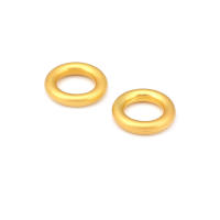 Anillo de Cierre Redondo de Brasso Dorado Mate Joyería de Alta Calidad - details 71