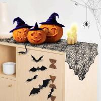 Decoración de camino, camino de mesa de tela de araña negra para mesa de cocina, decoración interior de Halloween, 1 pieza. - details 11