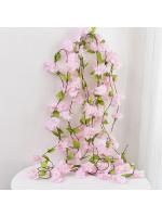 Vid de Seda de Cerezo en Blanco y Rosa Flor de Pared Colgante de 230cm para Bodas y Decoración del Hogar - details 0