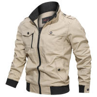 Chaqueta Bomber de Moda para Hombres Primavera Otoño 2025 Ajuste Delgado Material de Algodón - details 1