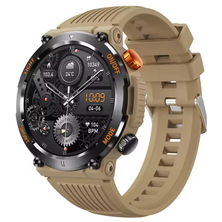 El Smart Watch militar para los hombres responde/hace la llamada, reloj elegante con el compás de la linterna del LED - 1