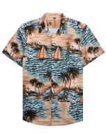 Verano hawaiano impreso en 3D con plantas coloridas y ropa de mujer, camisa de manga corta de playa, informal de moda para hombre - details 5