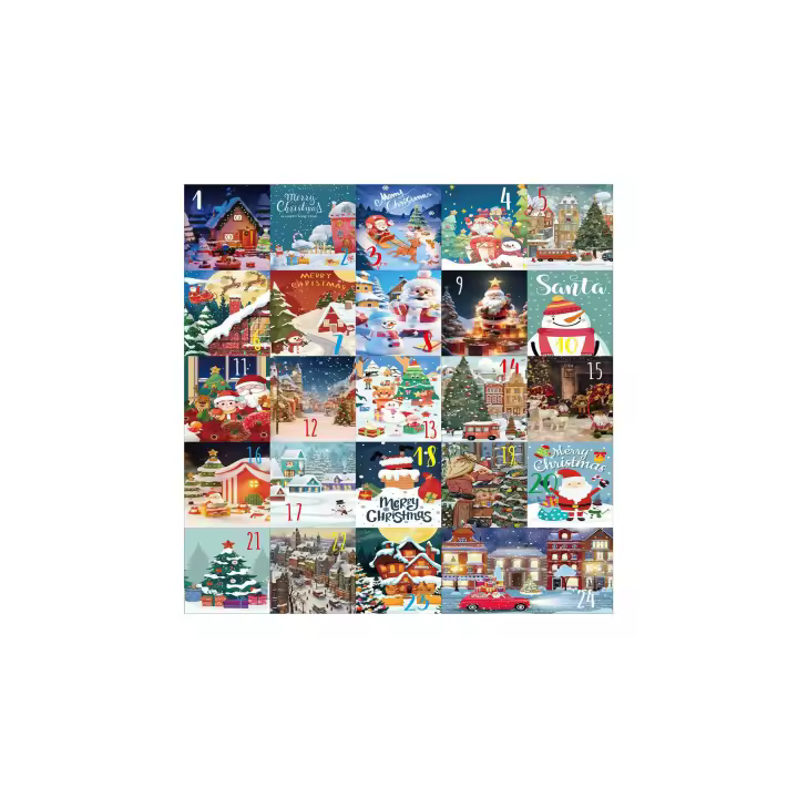 Calendario de Aventura de Rompecabezas Cuento atrás para Navidad 2024 Regalo perfecto para Adultos y Niños Iluminación y Decoración - 1