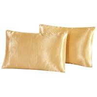 Funda de almohada de seda satinada Queen, ropa de cama para el hogar, suave, rectangular, 2 piezas - details 6